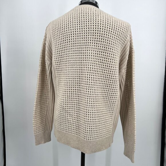 AllSaints Iden Crew Oversized Wool Sweater Eyelet Creamy White Size L‎ - Picture 5 of 12